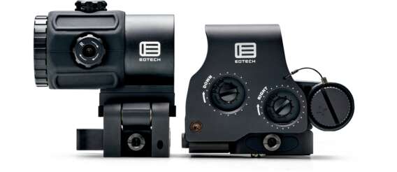 Eotech HHSVI HHS VI EXPS & G43 Magnifier Matte Black 1x/3x 1.20" x 0.85" 1 MOA Red Dot/68 MOA Ring